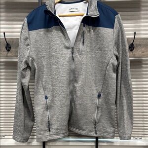 Orvis Gray and Blue Full-Zip Jacket